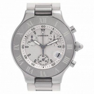 Cartier w10125U2 Chronoscaph 21 Quartz Unisex Stainless Steel Replica Watches