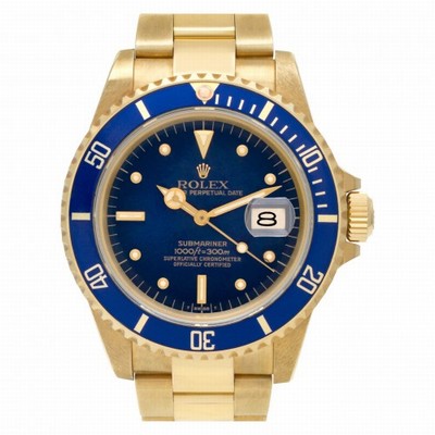 Rolex 16808 Submariner Automatic Male 18k yellow gold Replica Watches
