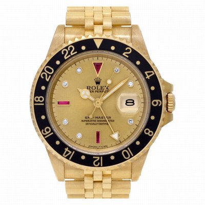 Rolex 16758 GMT-Master Automatic Male 18k yellow gold Replica Watches