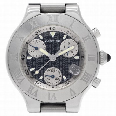 Cartier W10125U2 Chronoscaph 21 Quartz Unisex Stainless Steel Replica Watches