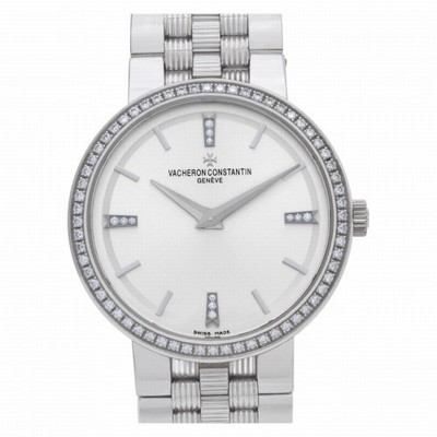 Vacheron Constantin 25557 Traditionnelle Quartz Unisex 18k White Gold Replica Watches