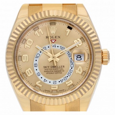 Rolex 326938 Sky-Dweller Automatic Unisex 18k yellow gold Replica Watches