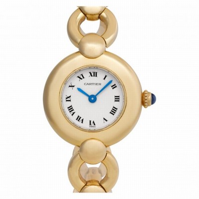 Cartier 1989-1 Colisee Quartz Female 18k yellow gold Replica Watches