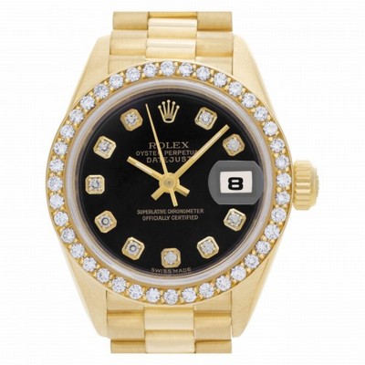 Rolex 69138 Datejust Automatic Female 18k Yellow Gold Replica Watches