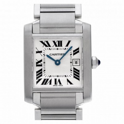 Cartier WSTA0005 Tank Francaise Quartz Male Stainless Steel Replica Watches