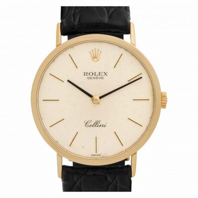 Rolex 4112 Cellini Manual Unisex 18k yellow gold Replica Watches
