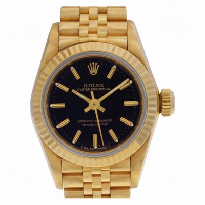 Rolex 67198 Oyster Perpetual Automatic Female 18k yellow gold Replica Watches