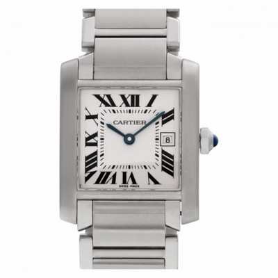 Cartier WSTA0005 Tank Francaise Quartz Female Stainless Steel Replica Watches