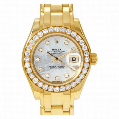 Rolex 80298 Pearlmaster Automatic Female 18k yellow gold Replica Watches