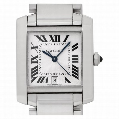 Cartier W50011S3 Tank Francaise Automatic Unisex 18k White Gold Replica Watches