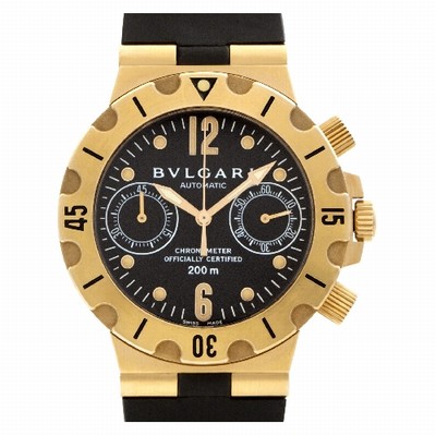 Bvlgari SC 38 C Diagono Acqua Scuba Automatic Unisex 18k Yellow Gold Replica Watches