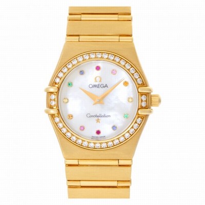 Omega 11777900 Constellation Quartz Female 18k yellow gold Replica Watches