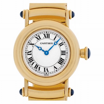 Cartier 1440 Diabolo Quartz Unisex 18k Yellow Gold Replica Watches