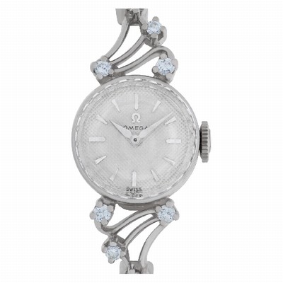 Omega A7575 Cocktail Manual Female 18k White Gold Replica Watches
