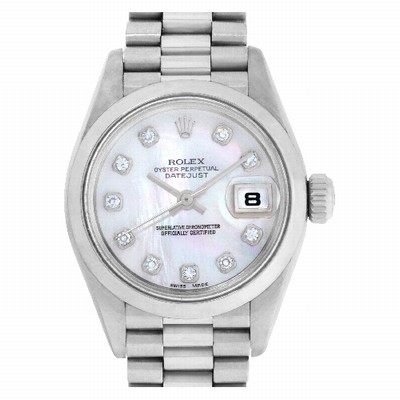 Rolex 69166 Datejust Automatic Female Platinum Replica Watches