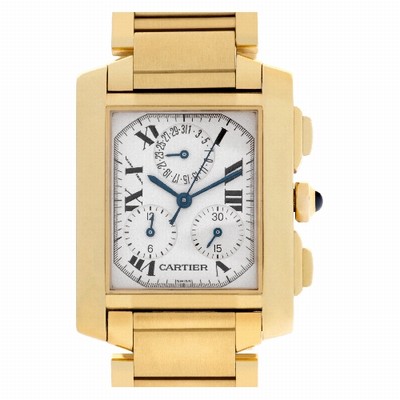 Cartier W50005R2 Tank Francaise Quartz Male 18k yellow gold Replica Watches