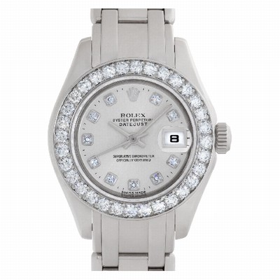 Rolex 80299 Pearlmaster Automatic Female 18k White Gold Replica Watches