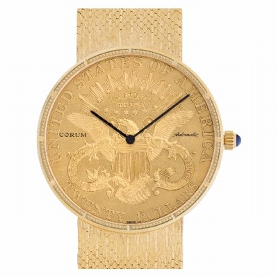 Corum 1904 $20 Coin Automatic Male 18k yellow gold Replica Watches
