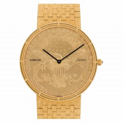Corum Corum 2878 gold coin Quartz Male 18k yellow gold Replica Watches