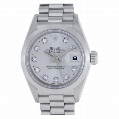 Rolex 69166 Datejust Automatic Female Platinum Replica Watches