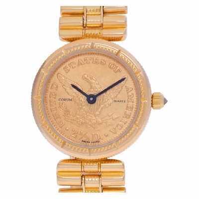 Corum 1852 $2.50 gold coin Quartz Female 18k yellow gold Replica Watches