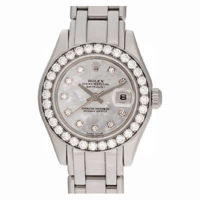 Rolex 80299 Pearlmaster Automatic Female 18k White Gold Replica Watches