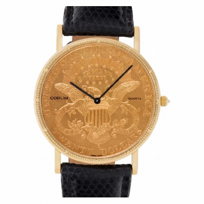 Corum 380684 $20 Coin Quartz Male 18k yellow gold Replica Watches