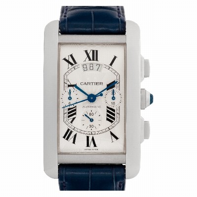 Cartier W2609456 Tank Americaine Automatic Male 18k White Gold Replica Watches