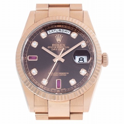 Rolex 118235F Day-Date Automatic Unisex 18k rose gold Replica Watches