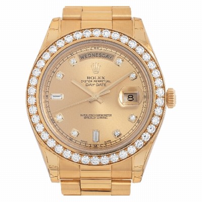 Rolex 218348 Day-Date II Automatic Male 18k yellow gold Replica Watches