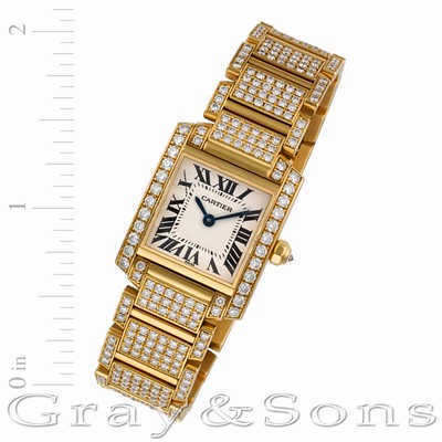 Cartier WE1002SD Tank Francaise Quartz Female 18k yellow gold Replica Watches