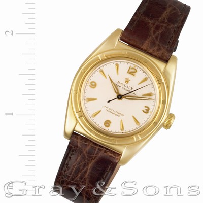 Rolex 3725 Bubble Back Automatic Male 14k yellow gold Replica Watches
