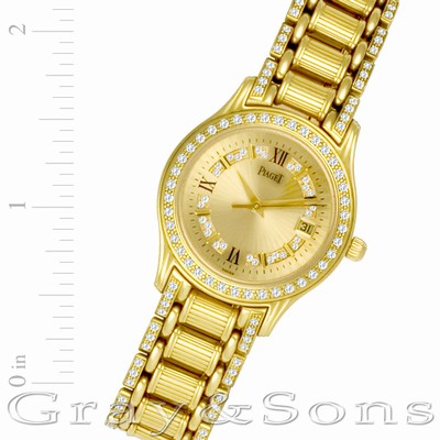 Piaget 23005m503d Polo Quartz Female 18k yellow gold Replica Watches