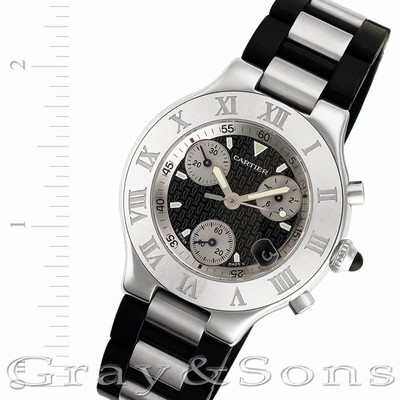 Cartier W10125U2 2424 Chronoscaph 21 Quartz Male Stainless Steel Replica Watches