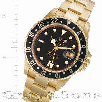 Rolex 16718 GMT-Master II Automatic Male 18k yellow gold Replica Watches