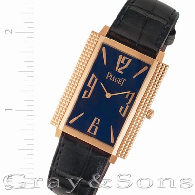 Piaget 90300 Black Tie Manual Male 18k rose gold Replica Watches