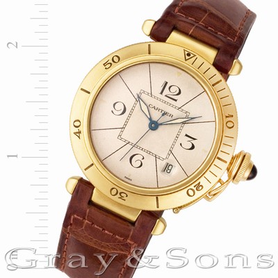 Cartier 1989 Pasha Automatic Male 18k yellow gold Replica Watches