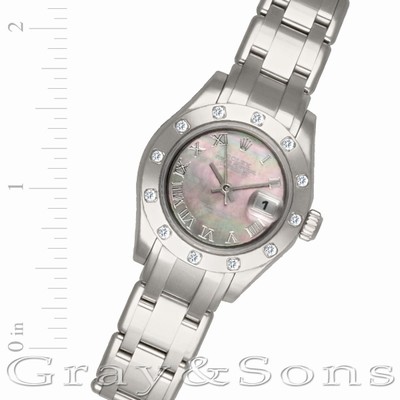 Rolex 80319 Pearlmaster Automatic Female 18k White Gold Replica Watches