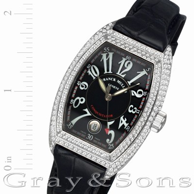 Franck Muller MEN SC Conquistador Automatic Unisex 18k White Gold Replica Watches