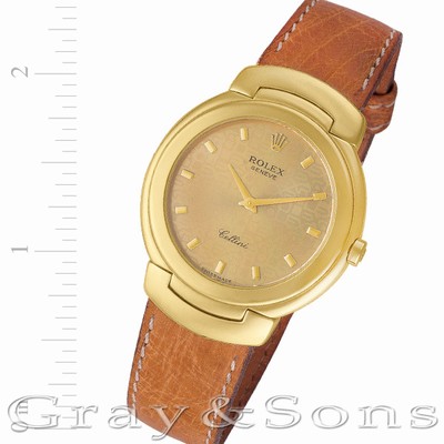 Rolex 6622 Cellini Quartz Male 18k yellow gold Replica Watches