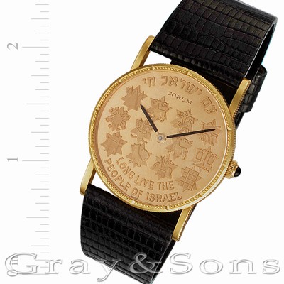 Corum Corum 2939 gold coin Manual Male 18k yellow gold Replica Watches