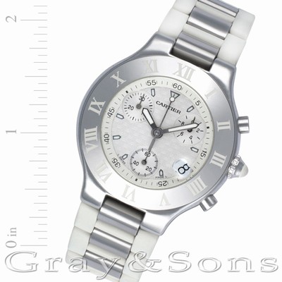 Cartier W10184U2 Chronoscaph 21 Quartz Unisex Stainless Steel Replica Watches