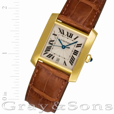 Cartier W5000156 Tank Francaise Automatic Male 18k yellow gold Replica Watches