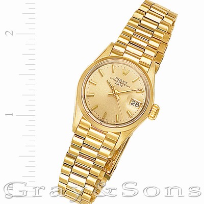Rolex 6517 Date Automatic Female 18k yellow gold Replica Watches