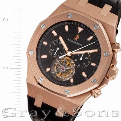 Audemars Piguet 25977or.oo.d002cr.01 Royal Oak Tourbillon Manual Male 18k Pink Gold Replica Watches