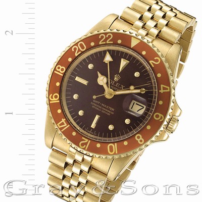 Rolex 1675 GMT-Master Automatic Male 18k yellow gold Replica Watches