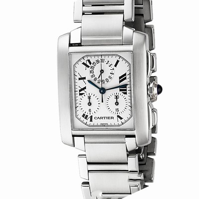 Cartier W51001Q3 Tank Francaise Quartz Male Stainless Steel Replica Watches