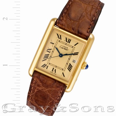 Cartier w1017454 Tank Vermeil Quartz Male Vermeil Replica Watches