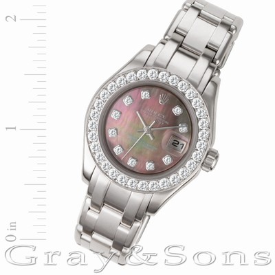 Rolex 80299 Pearlmaster Automatic Female 18k White Gold Replica Watches
