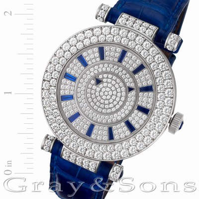 Franck Muller cd42 Double mystery Automatic Unisex 18k White Gold Replica Watches